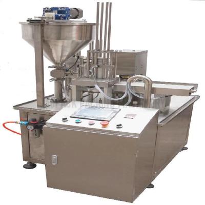 China High Accuracy Rotary Cup Filling Sealing Machine Honey Bottle Sealing Machine for sale