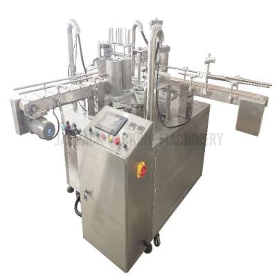 China Máquina rotativa de enchimento e vedação de copos de 220v 50hz para suco com precisão de enchimento de ± 1% à venda