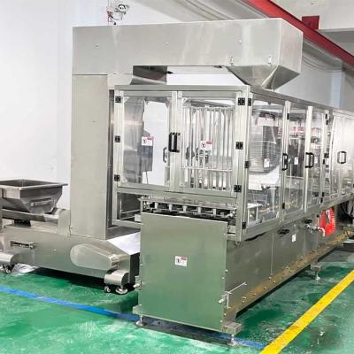 China Aluminum Foil Fruit Granule Tray Filling Equipment 0.5m³/Min Air Consumption for sale