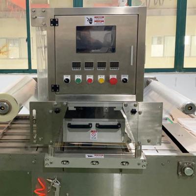 China Linear Food Tray Sealer Machine 20pcs/Min Customizable Shape And Design for sale