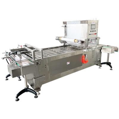 China PLC Controlled MAP Tray Sealer Machine 0.4-0.6Mpa Air Pressure for sale