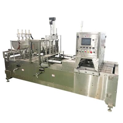 China Stainless Steel MAP Tray Filiing Sealing Machine 0.4-0.6Mpa Air Pressure for sale
