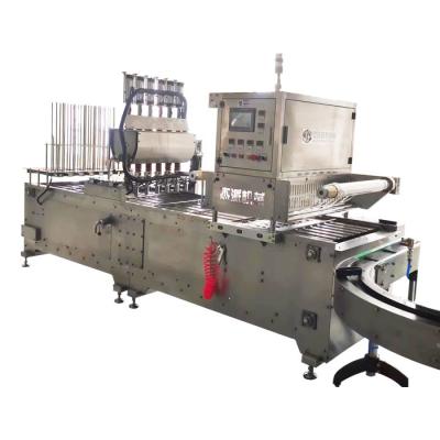 China PLC Controlled MAP Tray Sealer Machine For Packing Hot Instant Snack Container for sale
