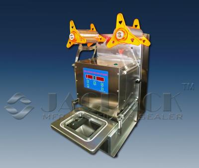 China Flexible 20-500ml Rotary Cup Filling Sealing Machine 0-85℃ Hopper Temperature 380V Power Supply en venta
