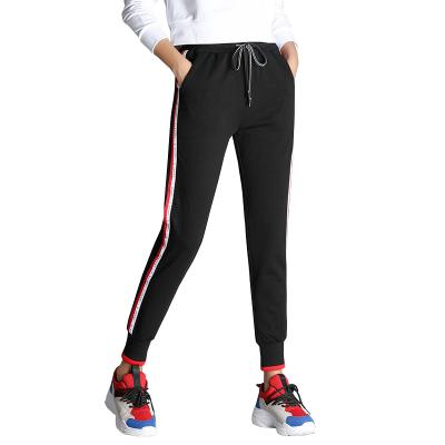 中国 Korean cargo custom logo women side stripes streetwear pants tracksuit 販売のため