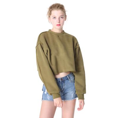 China Wholesale Fleece Warm Crop Top Sweatshirt For Women for sale