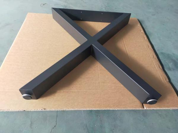 Quality Furniture Base Part Metal Table Legs Sturdy Table Black Powder Coating for sale