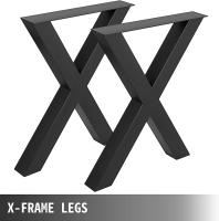 Quality X Shaped Frame Legs for Black Industrial Rustic Metal Dining Table in Office for sale