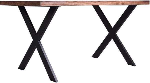 Quality X Shaped Frame Legs for Black Industrial Rustic Metal Dining Table in Office for sale