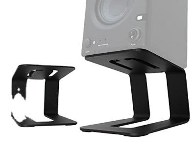 China White Black Studio Monitor Speaker Stands With Metal Iron Construction for sale