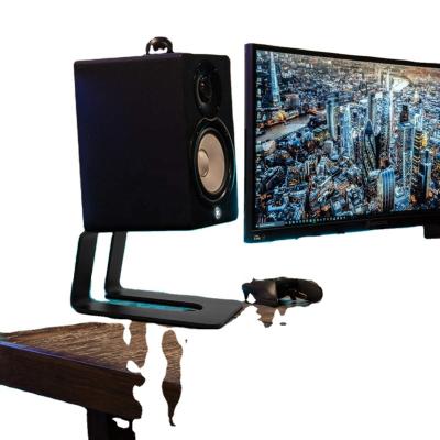 China Black Desk Surround Sound Speaker Monitor Stand Riser with 2mm Wire Diameter for sale