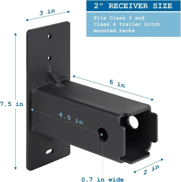 Quality Hitch Wall Mount 2 Inch Garage Bike Storage Trailer Rack for Snowboards and for sale