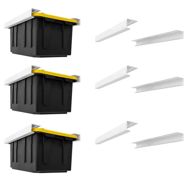 Quality Adjustable Garage Container Storage System with Single Tier Overhead Storage Bins Rack for sale