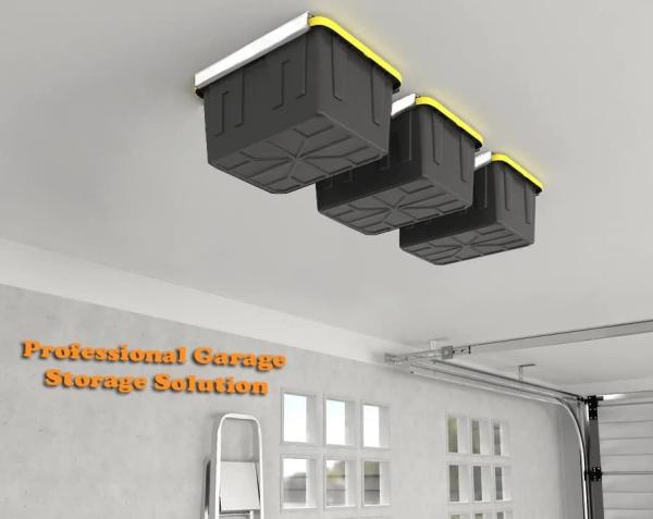 Quality Adjustable Garage Container Storage System with Single Tier Overhead Storage for sale