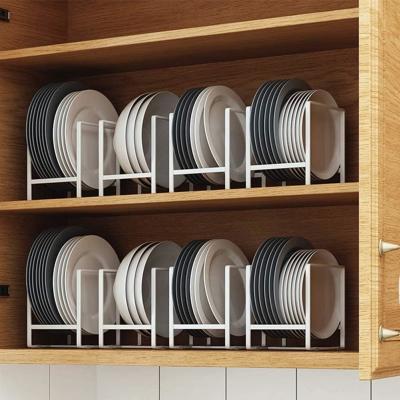 China Organizador de pratos de metal para o balcão da cozinha preto branco 6,4 L x 4,5 W x 7,9 H polegadas à venda