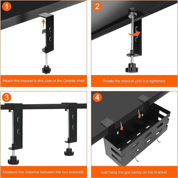 Quality Griddle Caddy for 28" 36" Blackstone Griddle No Drill Removable Grill Caddy BBQ for sale