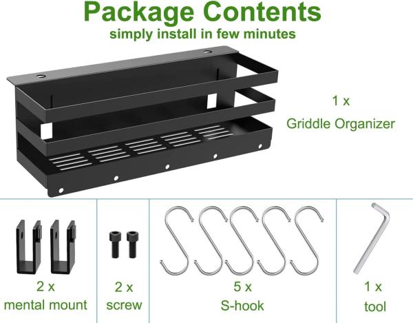 Quality Organize Your Countertop Setup with this Powder Coated Griddle Accessories Caddy for sale