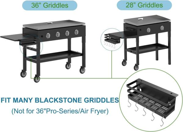 Quality Organize Your Countertop Setup with this Powder Coated Griddle Accessories Caddy for sale