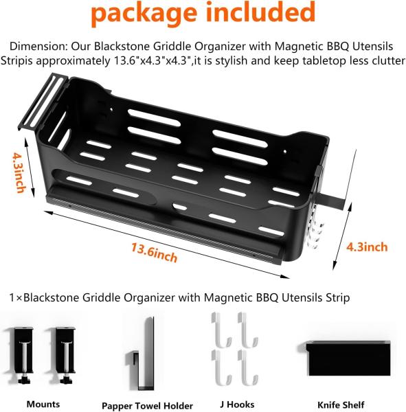 Quality Griddle Caddy for 28"/36" Blackstone Griddles Prep Cart Space-saving Grill Caddy for sale