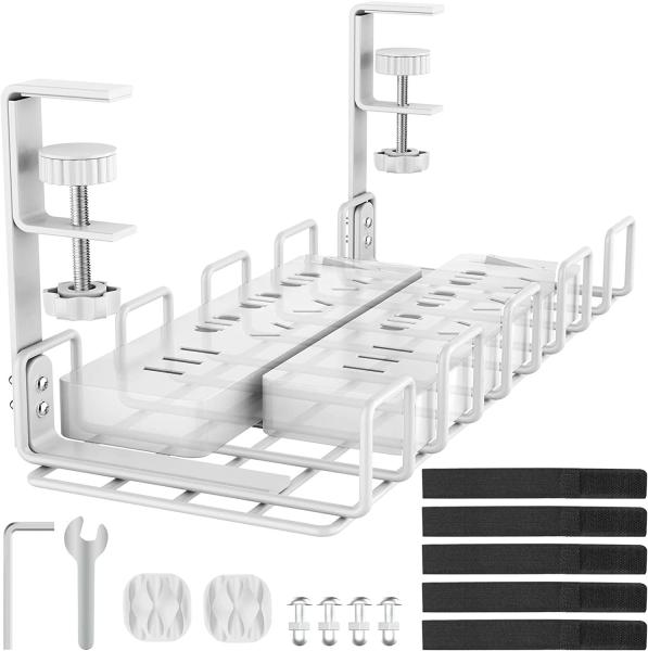 Quality Under Desk Cable Management Tray Organize Wires with Power Coated Carbon Steel Design for sale