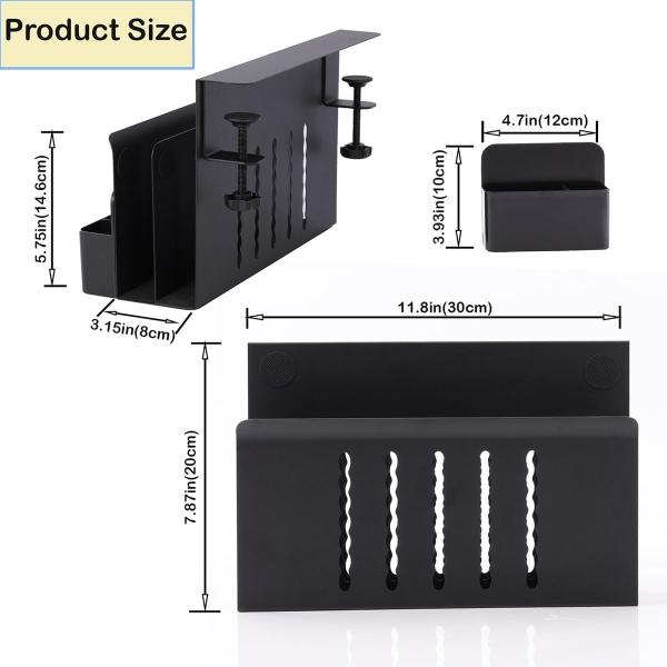 Quality Under Desk Storage Double-Deck Steel Hanging Desk Organizer Laptop Holder for for sale