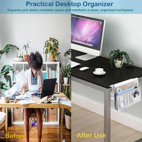 Quality Double-Deck Hanging Desk Organizer Under Desk Laptop Stand for Clutter-Free Desk for sale