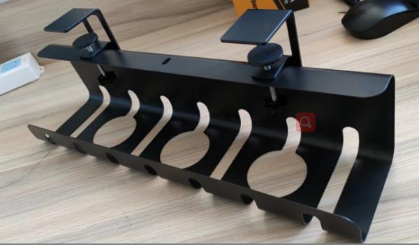 Quality No Drill No Punching Under Desk Flip Down Cable Tray for Living Room 1mm Wire for sale