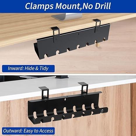 Quality No Drilling Required Cable Tray for Standing Desk in Office and Home Cable for sale