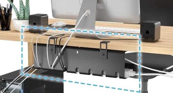 Quality No Drilling Required Cable Tray for Standing Desk in Office and Home Cable for sale