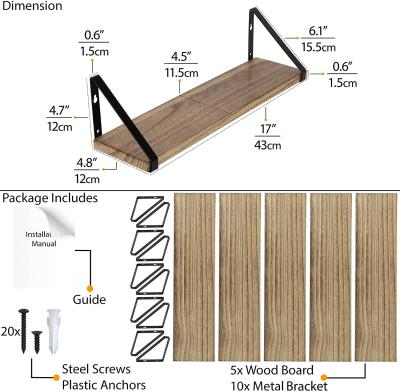 Quality Metal Floating Shelf Brackets 7.64*6.61*2.72cm Single-side Structure DIY for sale