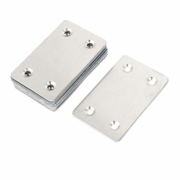 Quality Powder Coated 1.5mm Thickness Straight Mending Metal Flat Bracket Plates Fixing for sale