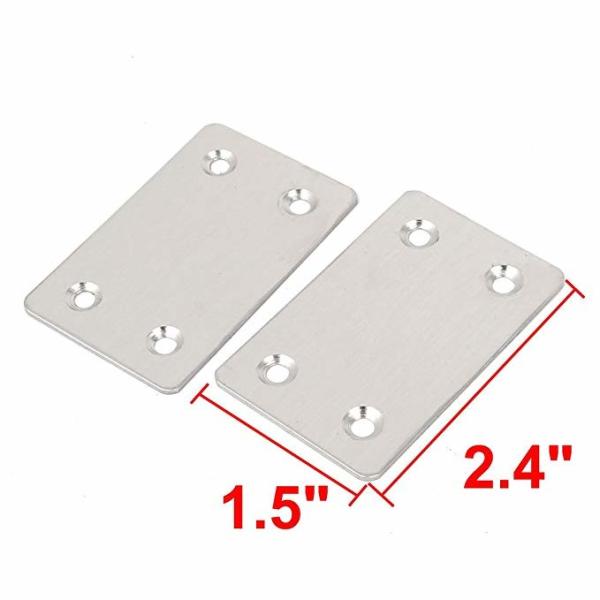 Quality Powder Coated 1.5mm Thickness Straight Mending Metal Flat Bracket Plates Fixing for sale