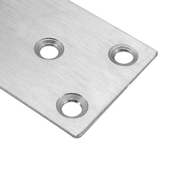 Quality Powder Coated 1.5mm Thickness Straight Mending Metal Flat Bracket Plates Fixing for sale