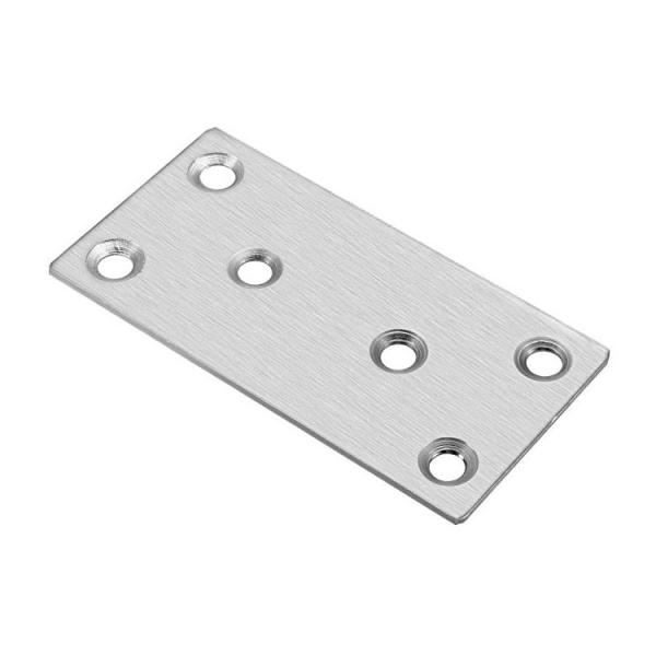 Quality Powder Coated 1.5mm Thickness Straight Mending Metal Flat Bracket Plates Fixing for sale