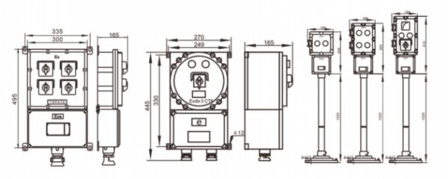 Energy- ATEX Explosion-proof Control Station Flameproof Electrical Control Boxes 220/380Vac G1/2