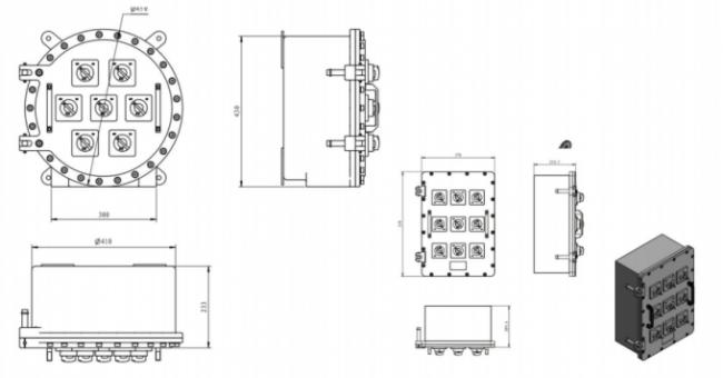 Certified ATEX CNEX CXM Series Ex D E IIC Flameproof Lighting Distribution Box IP66 Protection Durable Aluminium Housing For Hazardous Zones 1