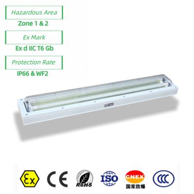 China Explosion Proof Fluorescent Tube Light | ATEX/IECEx Approved | IP66 Anti-Blast Fixture for Oil, Gas & Chemical Zones for sale