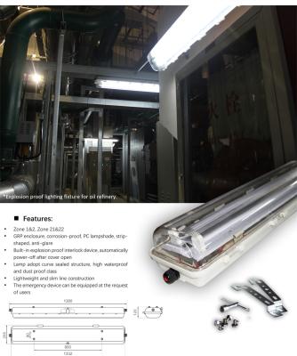 China Explosion Proof Fluorescent Tube Light | ATEX/IECEx Approved | IP66 Anti-Blast Fixture for Oil, Gas & Chemical Zones for sale