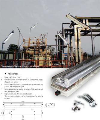 China Explosion Proof Fluorescent Tube Light | ATEX/IECEx Approved | IP66 Anti-Blast Fixture for Oil, Gas & Chemical Zones for sale
