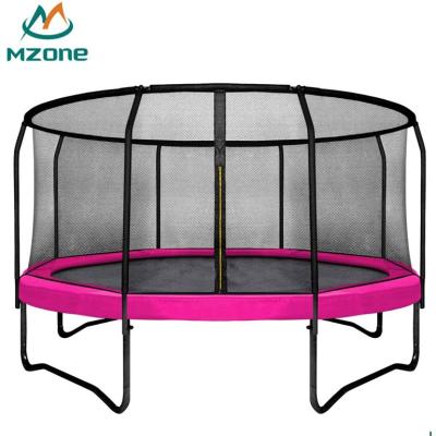 China Large Times Galvanized Steel+spring+pp Mzone Kids 12ft Round Trampoline With Enclosure Net à venda