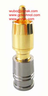 China RCA Coaxial Connector RCA Compression Type 75ohm gold plated for Mini 174 Coax Cable security cameras connector RCA type for sale