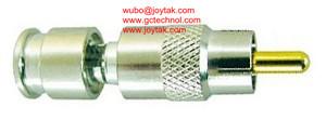 China RCA Coaxial Connector Compression Type 75ohm for Mini RG174 Coaxial Cable US market best selling RCA connector all brass for sale