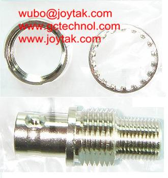 China BNC Female To F Male with washer and nut Coaxial Adapter Coaxial Adaptor for CCTV Connectors audio and video connector for sale