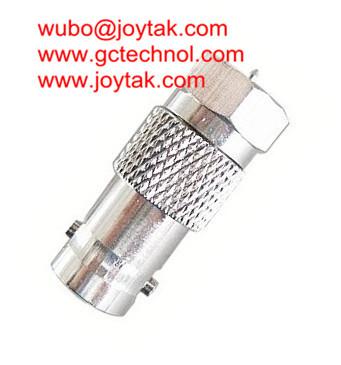 China BNC Female To F Male all brass nickel plated Coaxial Adapter BNC Coaxial Adaptor CCTV coax Connector / BNCF.FM.02 for sale