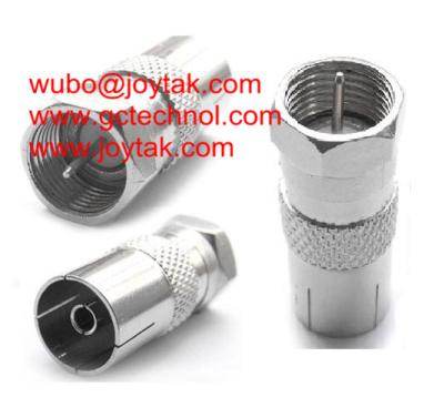China Coaxial Adapter Coaxial Adaptor PAL Female To F Male TV Cable Adapter Connector / FM.PALF for sale