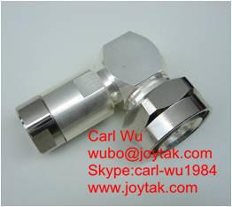 China DIN 7/16 male right angle connector clamp type for 1/2