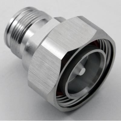 China RF adapter 4.3-10 female connector to DIN 7/16 male connector customized high quality all brass 50ohm for sale
