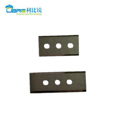 China 60mm×22mm×0.4mm 3 Hole Film Cutting Blade for sale