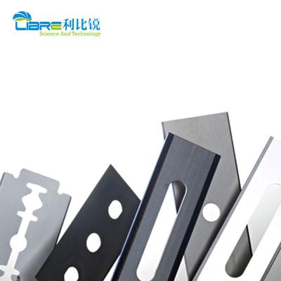 China Tungsten Carbide 0.12mm 3 Hole Razor Blades For Plastic Film for sale
