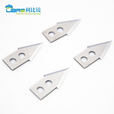 China Tungsten Carbide Industrial Cutting Blades 34x16x1mm With 2 Small Round Holes for sale